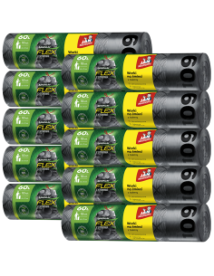 Zestaw worków na śmieci z taśmą Jan Niezbędny Magnum&STRONG 10 rolek, 60 l (łącznie 100 worków) 5900536104331
