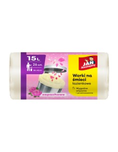 Łazienkowe zapachowe worki na śmieci z taśmą Jan Niezbędny 15 L, 26 sztuk 5900536296685