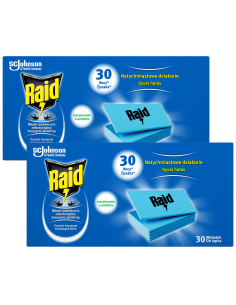 2X Bezzapachowe wkładki owadobójcze do elektrofumigatora Raid 30 szt. 5000204289237