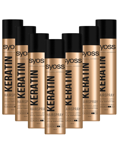 7x Ekstramocny lakier do włosów Syoss Keratin 300 ml 9000100854733