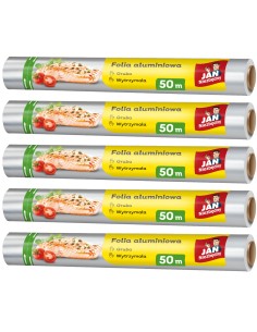 Aluminiowa folia do żywności gruba 50m - 5szt Jan Niezbędny 5900536232591