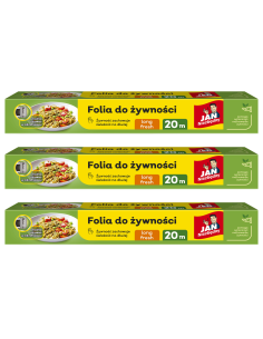 Oddychająca folia do jedzenia oddychająca Long Fresh 20m - 3szt Jan Niezbędny 5900536232270