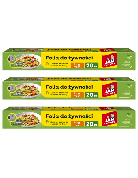 Oddychająca folia do jedzenia oddychająca Long Fresh 20m - 3szt Jan Niezbędny 5900536232270