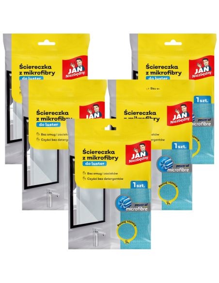 Ściereczka z mikrofibry do luster 36x38cm 5szt Jan Niezbędny 5900536284248