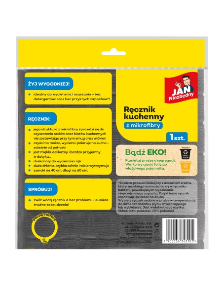 Ręcznik kuchenny z jonami srebra 3szt Jan Niezbędny Silver Block 5900536343105 3