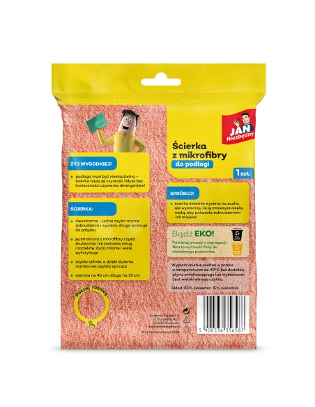 Ścierka z mikrofibry do czyszczenia podłogi 45 x 55 cm 3szt Jan Niezbędny 5900536235653 3