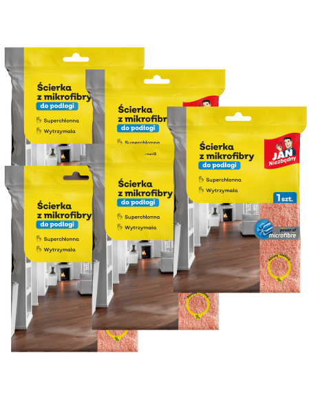 Ścierka do mycia podłogi mikrofibra 45 x 55 cm 5 szt. Jan Niezbędny 5900536235653