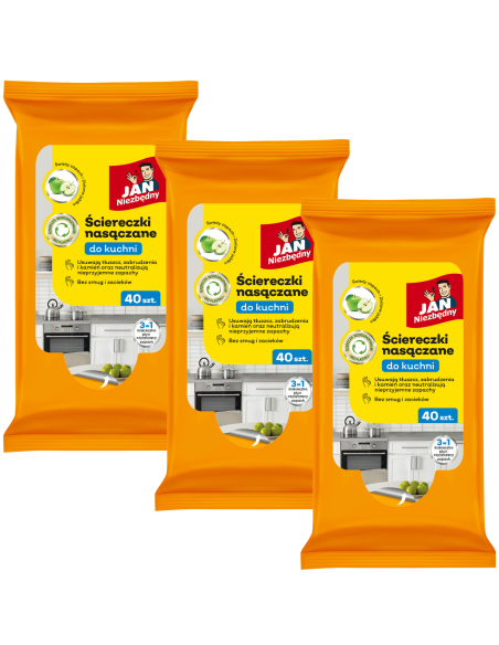 Ściereczki do kuchni nasączane 120 szt Jan Niezbędny 5900536273754