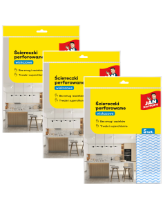 Ściereczki wiskozowe perforowane 15szt Jan Niezbędny 5900536230368