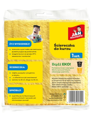 Ściereczka do wycierania kurzu Jan Niezbędny 5900536257921 2