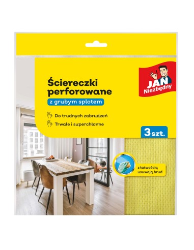 Ściereczki z grubym splotem perforowane 3szt Jan Niezbędny 5900536258751