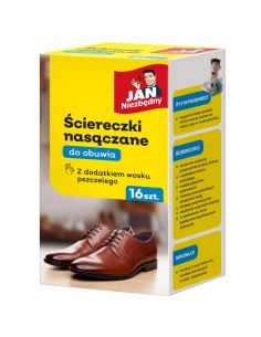 Ściereczki do butów i skóry nasączane 16szt Jan Niezbędny 5900536316772 2