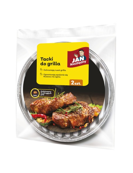 Okrągłe aluminiowe tacki do grilla Jan Niezbędny, 33 cm 2 szt. 5900536234199