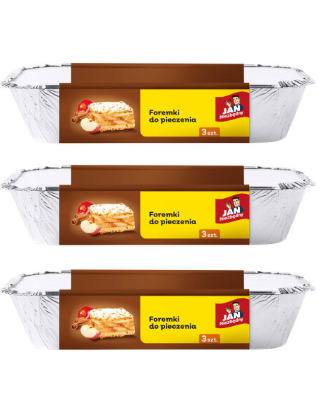 Aluminiowe foremki do pieczenia i mrożenia 9szt  Jan Niezbędny 5900536234724