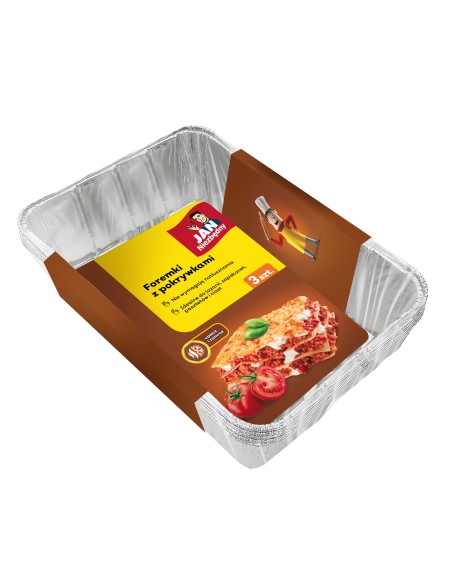 Foremki aluminiowe do pieczenia i mrożenia 3szt Jan Niezbędny 5900536234731 3