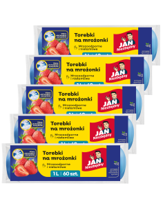 Torebki do mrożenia z klipsami 1l 300szt Jan Niezbędny 5900536266671