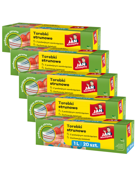 Torebki strunowe szczelne 1l 100szt Jan Niezbędny 5900536230085