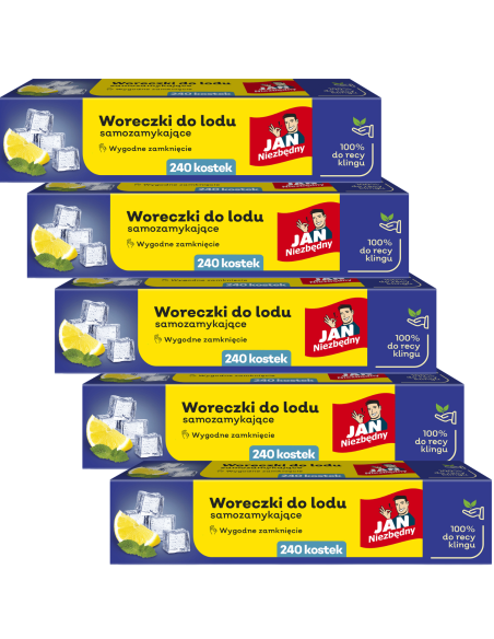 Woreczki do lodu samozamykające 1200 kostek Jan Niezbędny 5900536230108
