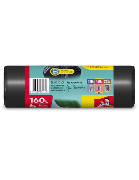 Supermocne worki na śmieci Jan Niezbędny 160 L, 10 rolek 5900536234649 3