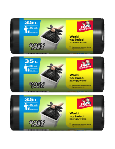 3 rolki worków na śmieci zawiązywanych 35l - 3 rolki Jan Niezbędny Easy-Pack 5900536235585