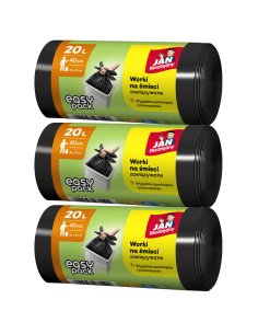 Wiązane worki na śmieci 20l - 3 rolki Jan Niezbędny Easy-Pack 5900536235592