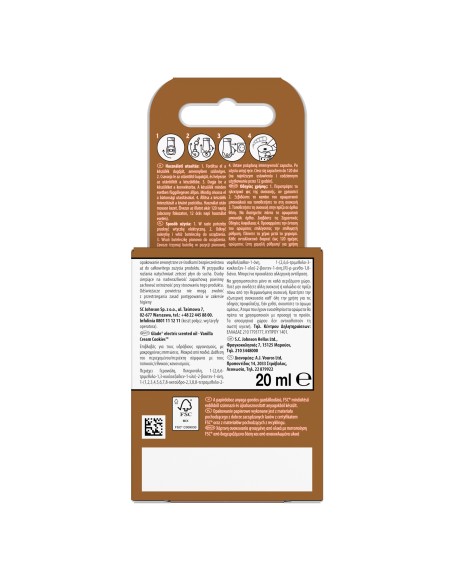 Wkład do elektrycznego odświeżacza powietrza Glade Vanilla Cream Cookies 20 ml - Odświeżacze elektryczne Wkład do elektrycznego odświeżacza powietrza Glade Vanilla Cream Cookies 20 ml 5000204362459 3