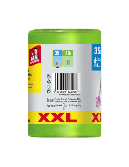 Worki zapachowe na śmieci T-shirt 35l 100szt Jan Niezbędny 5900536328058 2
