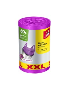 Zapachowe zawiązywane worki na śmieci Jan Niezbędny T-shirt XXL 60 L 60 szt. 5900536328065 2