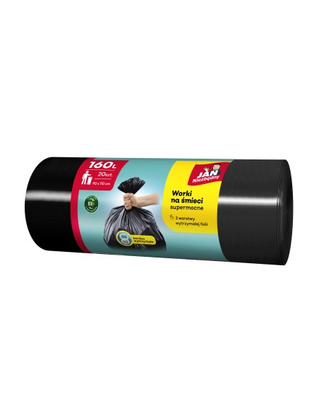 Supermocne worki na śmieci 160L Jan Niezbędny 20 szt. 5900536224787
