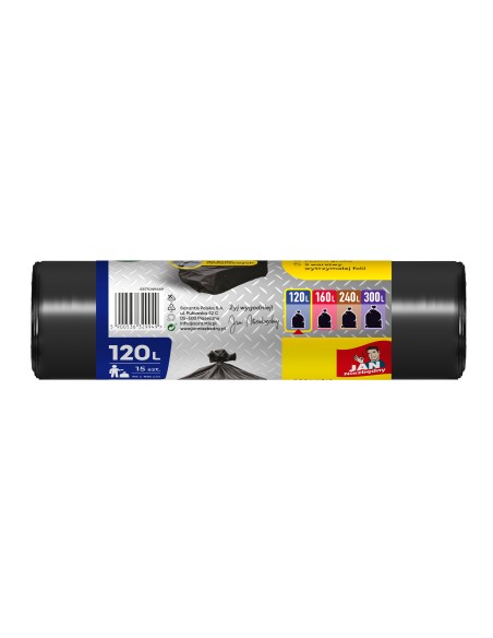 Duże worki budowlane do prac remontowych 120L Jan Niezbędny 15 szt. 5900536329949 2