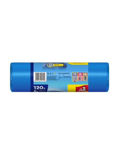 Szczelne worki na śmieci 120L Jan Niezbędny 20 szt. - Worki na śmieci Szczelne worki na śmieci 120L Jan Niezbędny 20 szt. 5900536255392 3