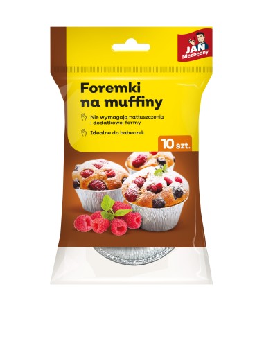 Foremki aluminiowe do muffinek, babeczek Jan Niezbędny 10 szt. 5900536311791