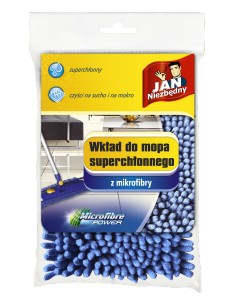 Granatowy wkład z mikrofibry do mopa płaskiego Jan Niezbędny 12 x 41 cm 5900536263175