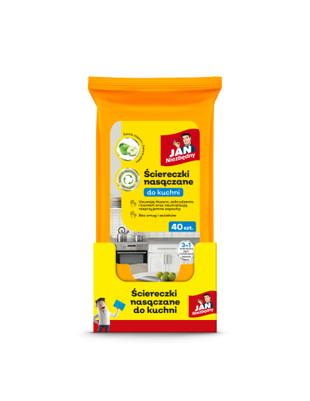 Ściereczki nasączane do kuchni Jan Niezbędny 40 szt. 5201314185819 2