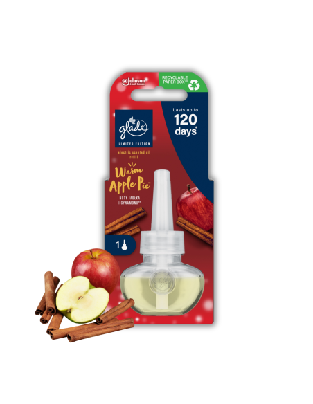 Elektryczny odświeżacz powietrza Glade ze świątecznymi wkładami Szarlotka + Ciasteczka waniliowe 5000204362244 2