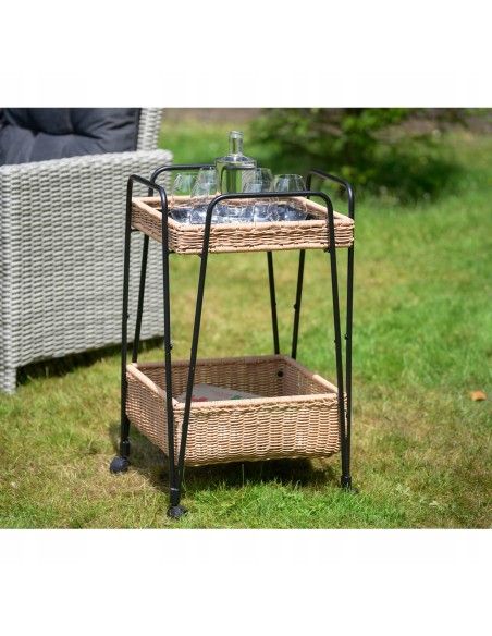 Mobilny barek ogrodowy z technorattanu Teon Meven 44 x 44 x 75 cm 5902490786325 12
