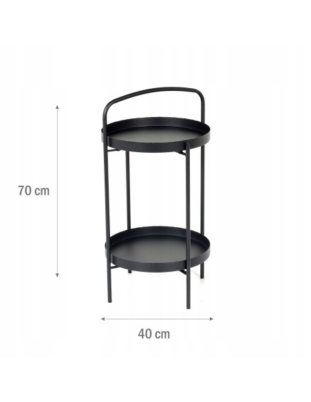 Metalowy stolik kawowy na balkon, do ogrodu Doppio Meven 40 x 40 x 70 cm 5900607535774 7