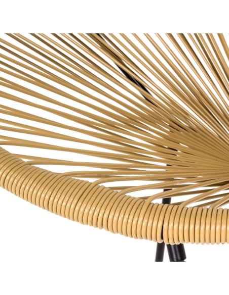 Beżowy zestaw mebli balkonowych, na taras Cordoba Meven 2x krzesła + stolik 5902490785199 9