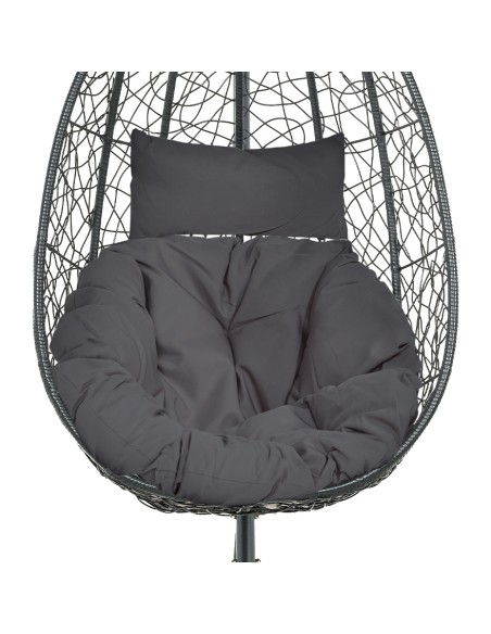 Czarna poduszka na fotel podwieszany Daisy Meven siedzisko + zagłówek 5902490786295 3