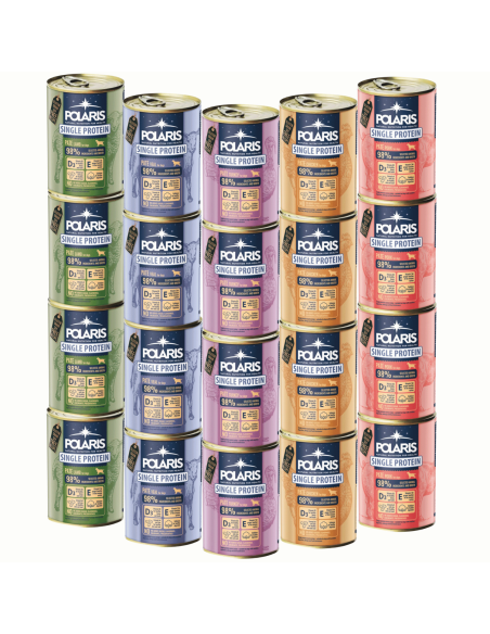 Zestaw 20 puszek mokrej karmy dla psa Polaris Mix Smaków 20 x 400 g 8595606409415 11