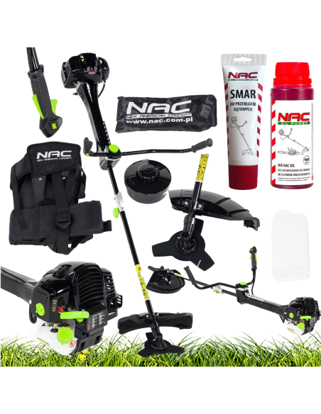 Kosa spalinowa NAC BP620-38KA-T + Olej do mieszanki paliwowej 0,1L + Smar do przekładni - Kosy spalinowe Kosa spalinowa NAC BP620-38KA-T + Olej do mieszanki paliwowej 0,1L + Smar do przekładni 5902067851845