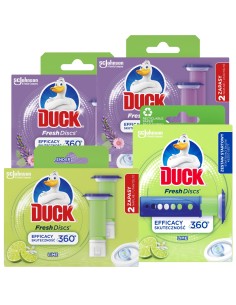 Duży zestaw żelowych krążków do WC Duck Fresh Discs z aplikatorem 5000204338980