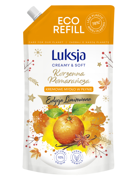Zapas mydła w płynie Luksja Korzenna Pomarańcza 900 ml 5900536356020