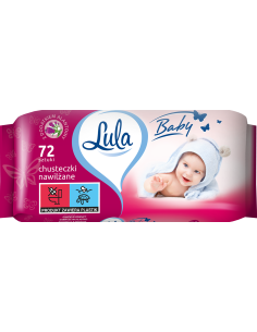 Miękkie chusteczki nawilżane dla dzieci z alantoiną LULA 72 szt. 5903936018192 2
