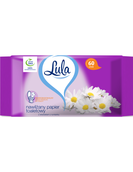Nawilżany papier toaletowy z rumiankiem LULA 60 szt. 5903936021420 2