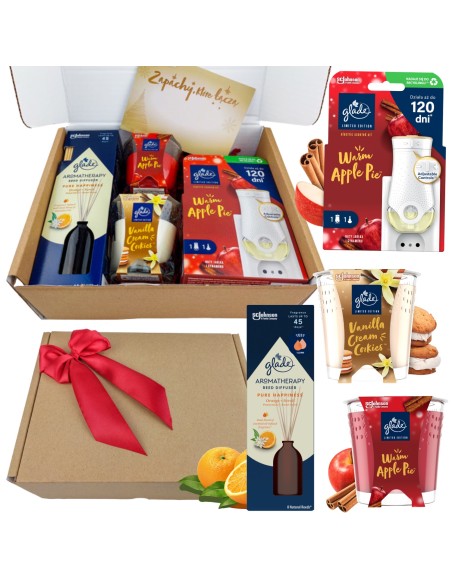 Duży zestaw prezentowy Glade 2x świeca zapachowa + patyczki zapachowe + elektryczny odświeżacz 5905718981564