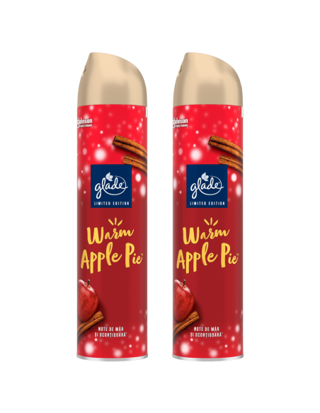 2x odświeżacz powietrza w aerozolu Glade Warm Apple Pie 5000204316728