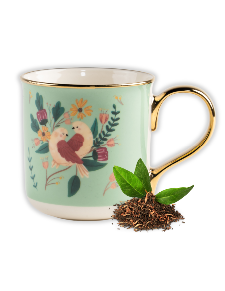 Zdobiony kubek porcelanowy ze złotym uchem z opakowaniu prezentowym 550 ml 5905842527164 4