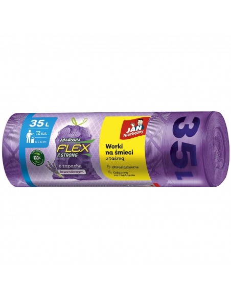 5x Zapachowe worki na śmieci lawendowe 35L Magnum Flex & Strong Jan Niezbędny 5900536349503 4