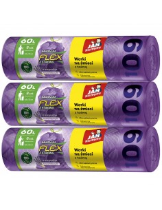 3x Mocne worki na śmieci o zapachu lawendy Magnum Flex & Strong 24 szt. 5900536349510 2